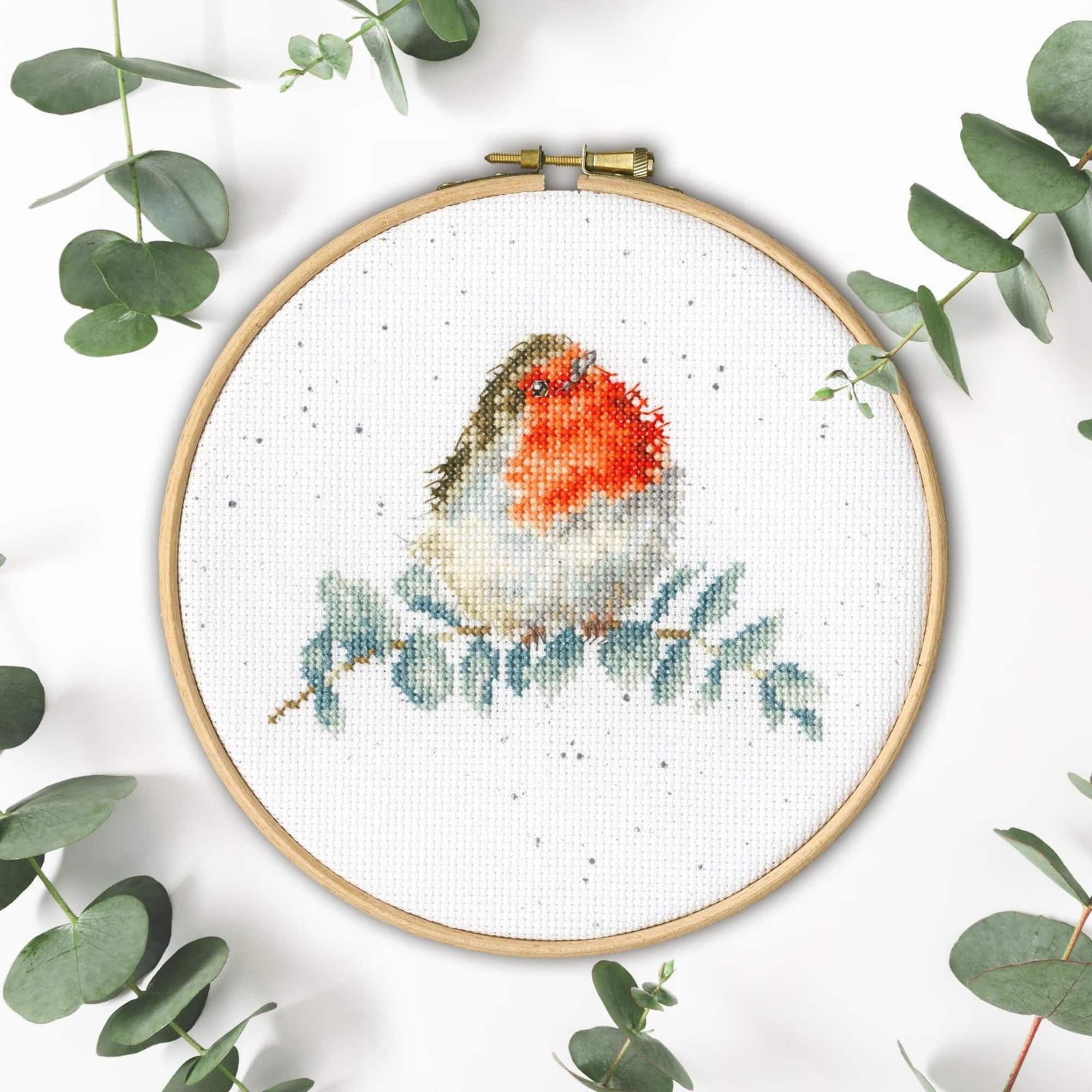 Bothy Threads Eucalyptus Counted Cross Stitch Kit with Hoop